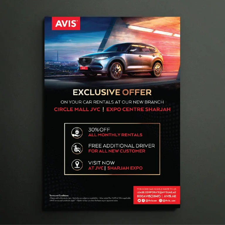 Avis flayer Design by Best graphic designer in dubai
