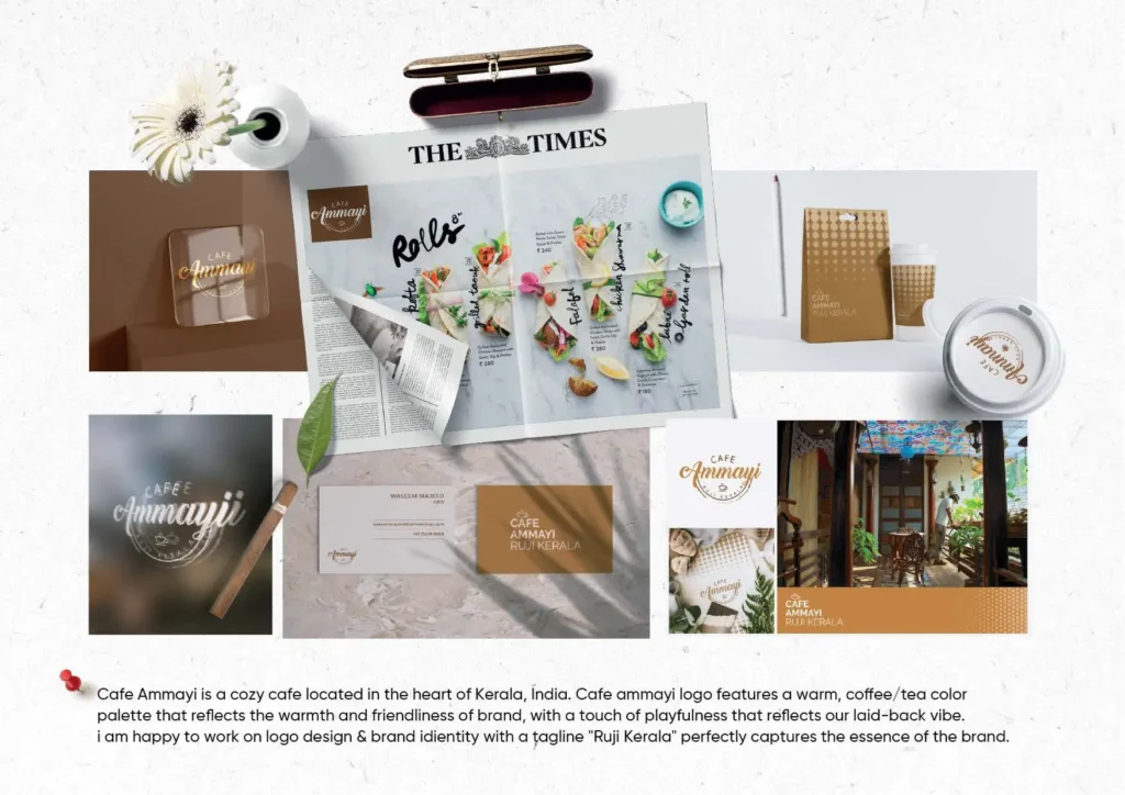 Branding for Cafe Ammayi by freelance graphic designer in dubai