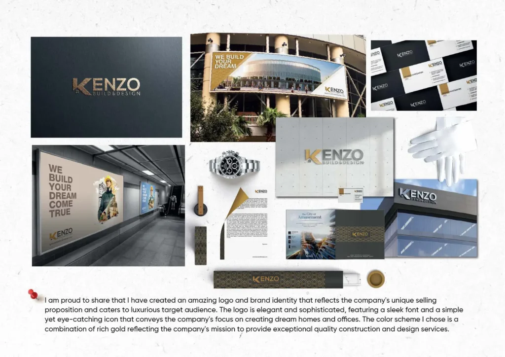 Branding for Kenzo by freelance graphic designer in dubai