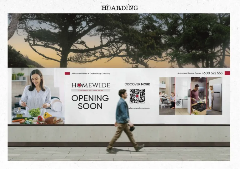Hoarding for home wide by print design services dubai