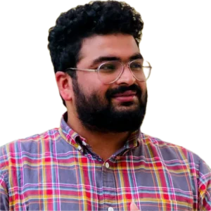 Mubeen KVP, a freelance graphic designer in Dubai, founder of Design By Mubeen