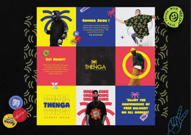 Social Media Post Design for Thenga by graphic designer in dubai